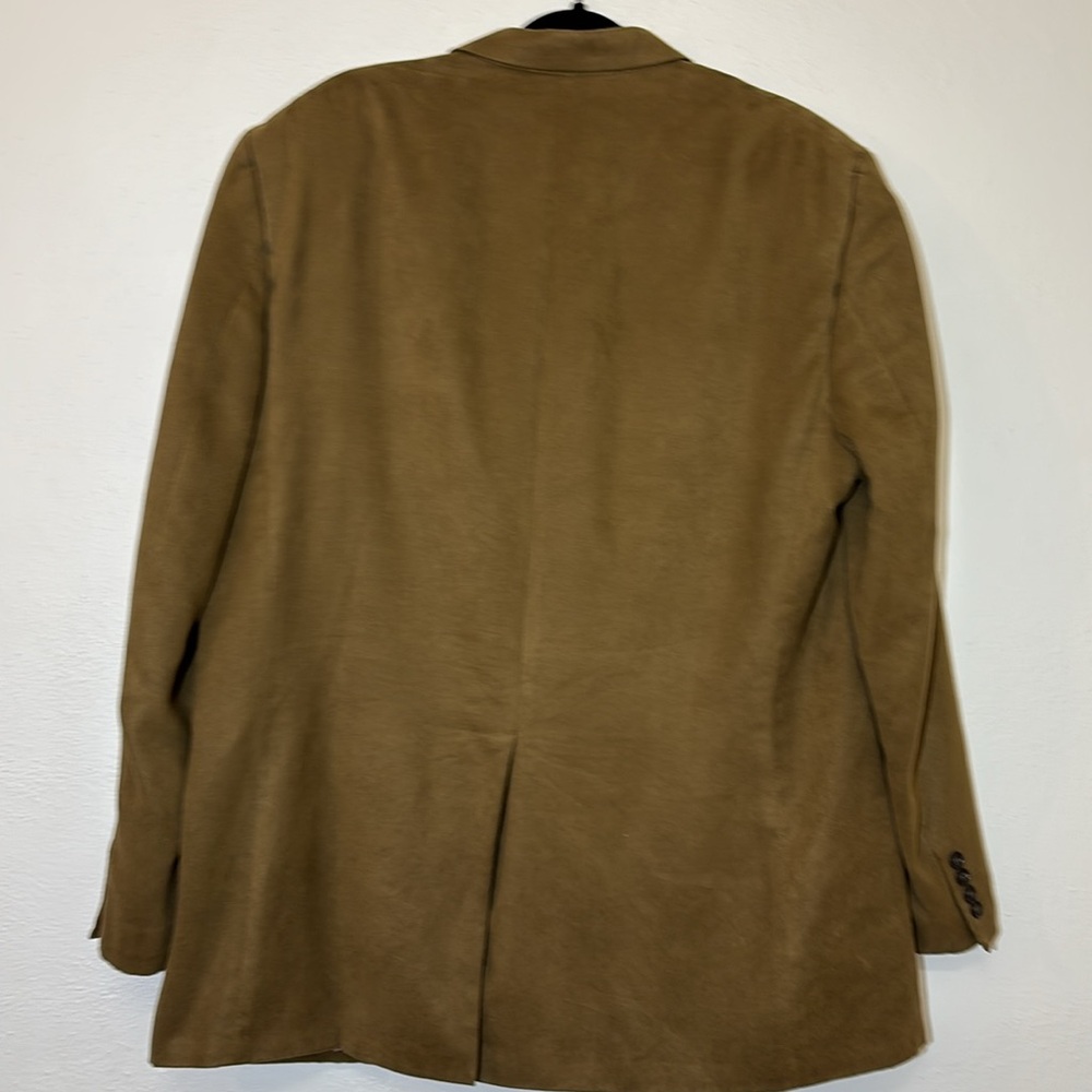 Lauren Ralph Lauren brown blazer two button micro suede preppy sport coat 44L - Picture 2 of 14